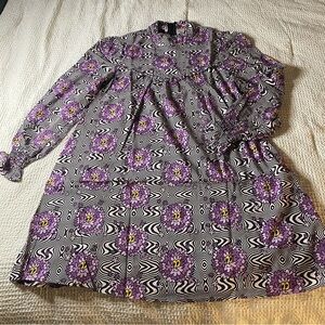 NWT Nooworks Stevie dress XS in Haze print